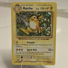 Pokémon TCG Raichu Evolutions Holo Rare Stage 1 100 HP 36/108 English