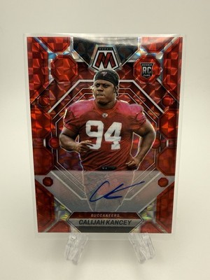2023 Panini Mosaic - Calijah Kancey #293 Red Mosaic Prizm Rookie Autograph /199