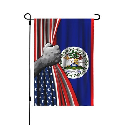 Belize Belizean American Usa America Friendship Garden Flag 12x18 Double Side...
