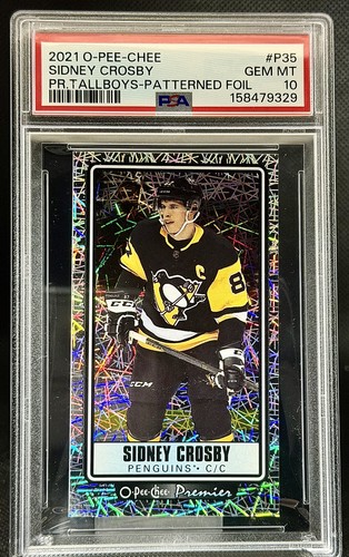 2021-22 O-Pee-Chee - Premier Tallboys Sidney Crosby #P-35 Patterned Foil PSA 10
