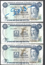 Bermuda 🎯 1984 Bermuda Monetary Authority ... 1x $1 ... ONE note  ✨ lot #4693