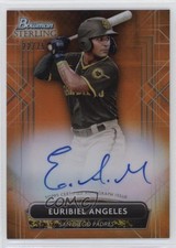 2022 Bowman Sterling Prospect Orange Refractor 22/75 Euribiel Angeles Auto 0eo6