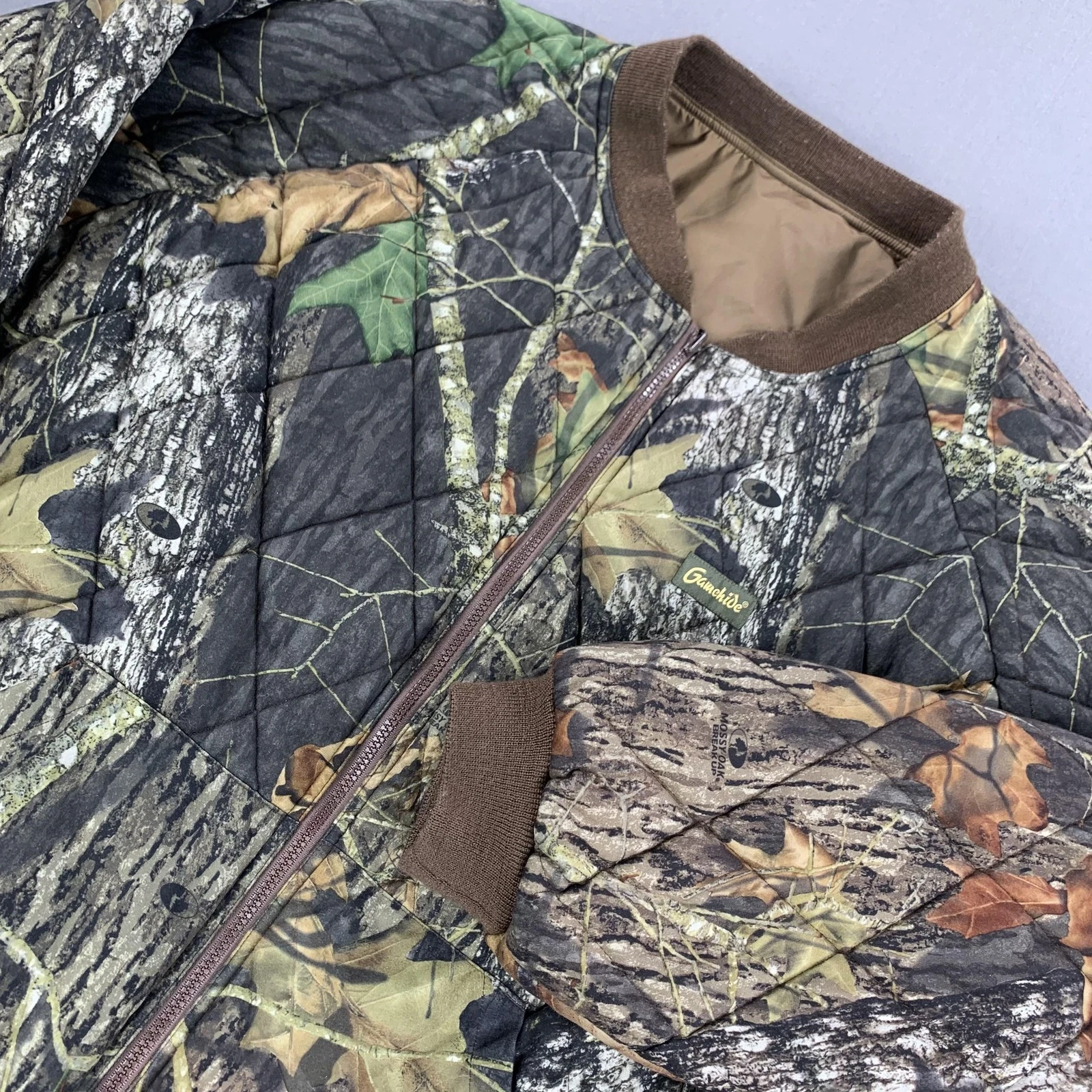 Gamehide Jacket Mens 3XL Camo Mossy Oak Break-Up Quilted Bomber Hunting 706
