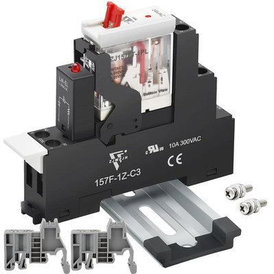 UL Listed Electromagnetic Power Relay 24VAC 12 Amp SPDT with Test Button, Ind...