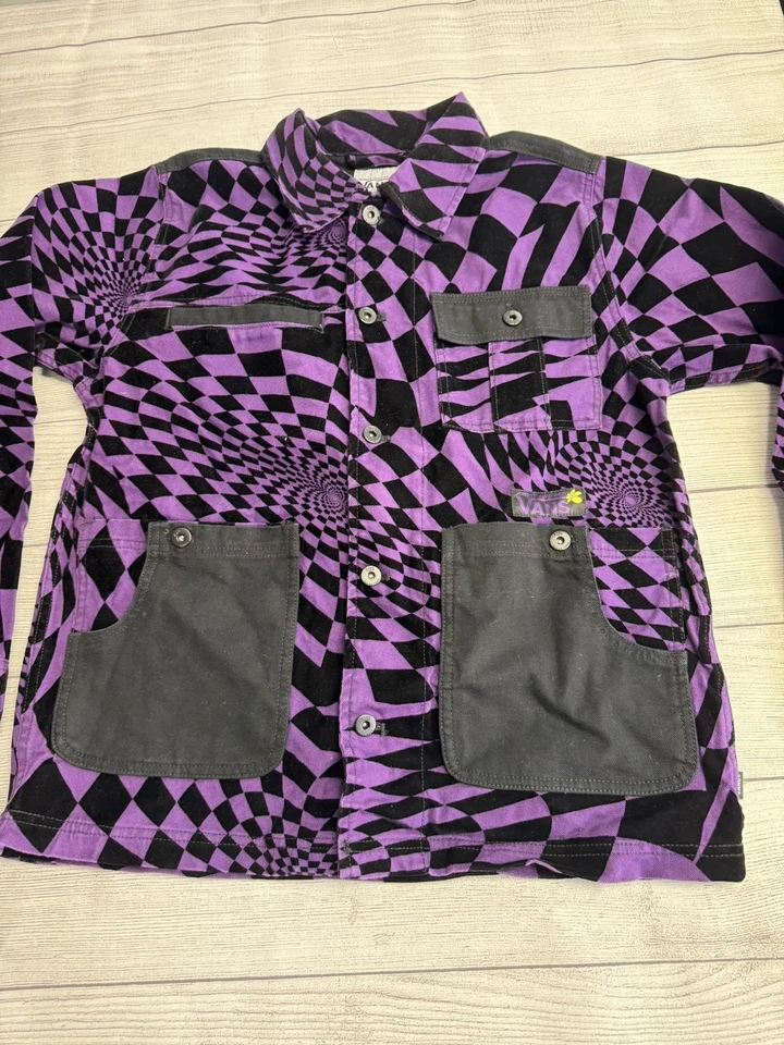 Vans Perks And Mini PAM Chaqueta Pantalones Conjunto Para Hombre Mediano Púrpura Negro Trippy Foto 4 de 4