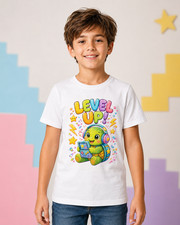 Kinder-T-Shirt Level Up: Gaming-Schildkr�te mit Handheld-Konsole
