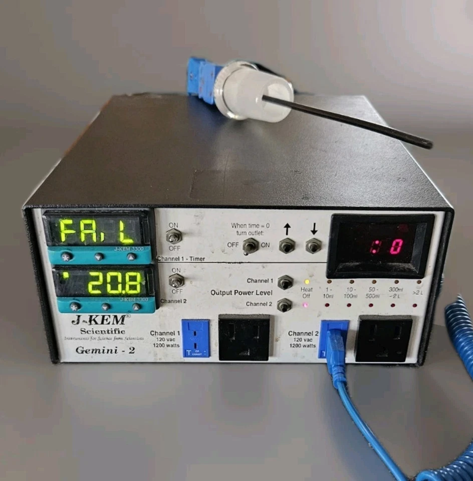 J-Kem Scientific Gemini 2 Dual Digital Temperature Controller, Working w 1 Probe - Image 2 of 4