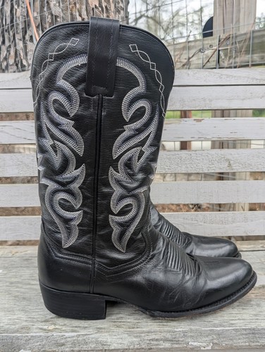 Dan Post Milwaukee Men's 9.5 D Leather Cowboy Western Boots Handcrafted DP2110
