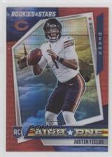 2021 Panini Rookies & Stars Airborne Red Wave Justin Fields #AB-19 s1i