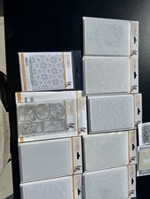 SIMON SAYS STAMP CHRISTMAS STARS SNOWFLAKES PINPOINT 3D EMBOSSING FOLDERS LOT