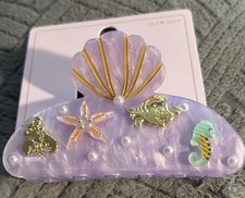 Disney Little Mermaid Charm Shell Hair Claw Clip