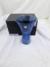 Waterford Lismore Diamond 8-in Vase Sapphire