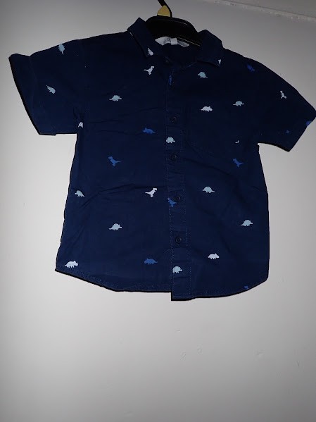 Boys blue shirt with Dinosauars design aged 2-3 years.