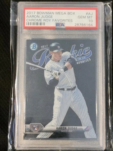 2017 Bowman Mega Box Aaron Judge Chrome ROY Favorites RC Rookie Card #AJ PSA 10
