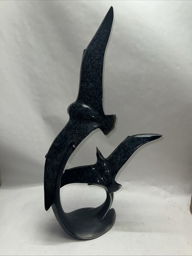 Vintage MCM Seagulls in Flight Sculpture Blue Gray 22” Tall - Picture 2 of 2