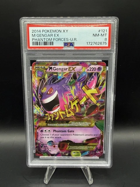 Pokemon M Gengar EX XY Phantom Forces Holo Ultra Rare #121 PSA 8