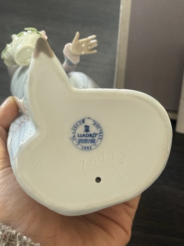 Vintage 1994 LLADRO BASKET OF LOVE PORCELAIN FIGURINE #7622 Retired SPAIN W Box - Foto 11 di 15