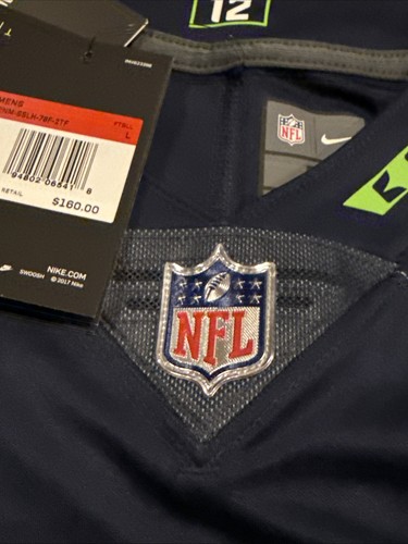 Nike Men’s DK Metcalf Seattle Seahawks Navy Vapor Limited Jersey Large L NFL - Picture 7 of 16