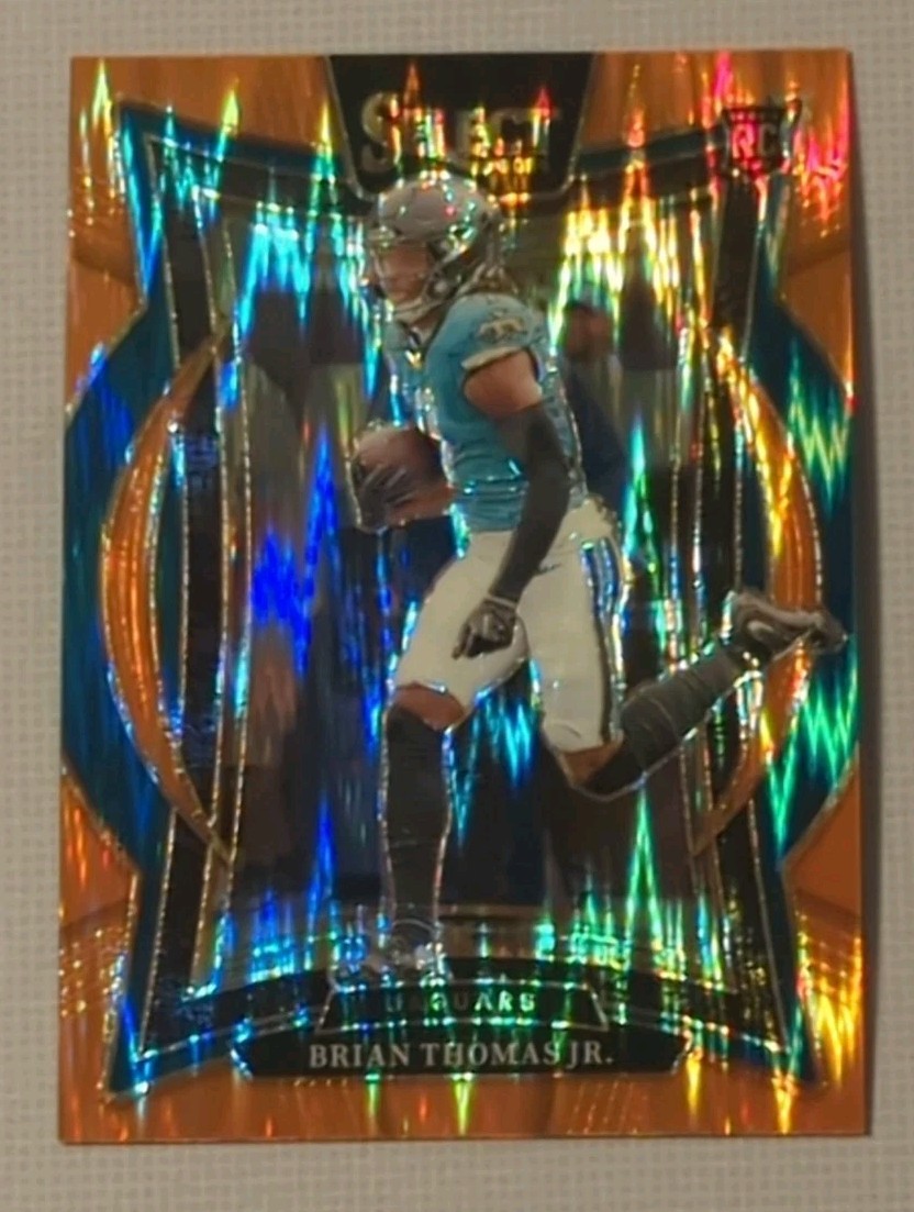 2024 Panini Select -  Brian Thomas Jr. #91 Orange Shock Prizm /499 (RC)