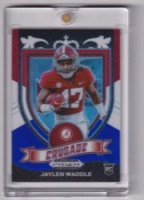 2021 Panini Prizm Draft Picks Prizms Red White and Blue Jaylen Waddle Rookie