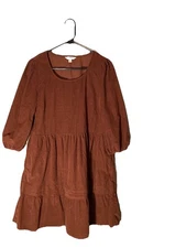 Time And Tru Dress Women’s/Teen’s Small(4-6)Brown/Corduroy/Knee Length/Cotton