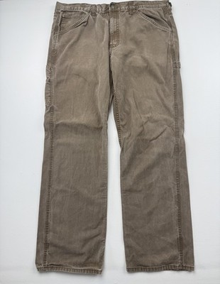 C.E. Schmidt Pants Mens 40x34 Brown Carpenter Relaxed Fit Canvas Workwear