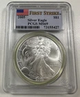 2005 $1 American Eagle PCGS MS69 FIRST STRIKE 1oz Silver .999 Fine Bullion Coin