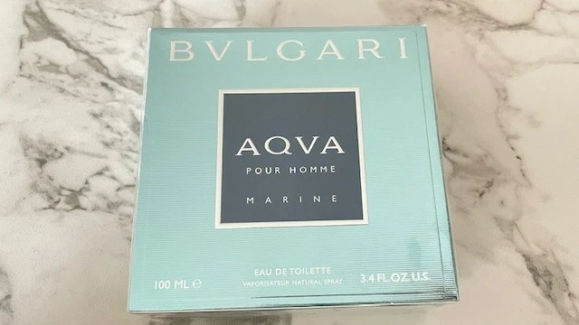 AQVA Marine Eau De Toilette Spray Natural Por BVLGARI Pour Homme 100 ml. 3,4 fl. oz Foto 2 de 2