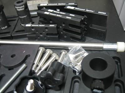 Edmund Optical Laser Lab Bench Hardware Lot Mounts Plates Knobs EdnaLite Mirrors