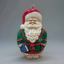 Vintage Sleepy Santa Christmas Cookie Jar MCE Sausalito CA Ceramic 10" Tall