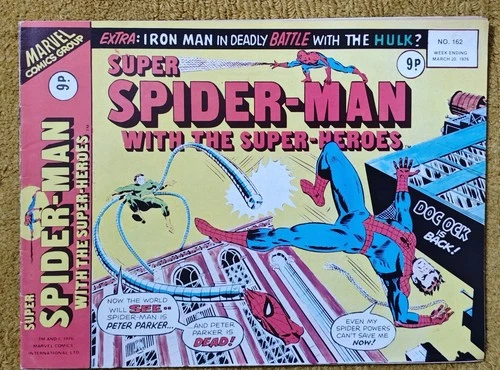 Spider-Man Comics Weekly #162 March 1976 - Marvel UK Bronze age vintage comic