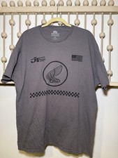JT Racing USA Honda T-Shirt Mens XL Grey Distressed Motocross Racing Wing Logo