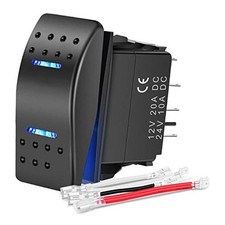 Waterproof Rocker Switch Toggle ON/Off/ON DPDT 7Pin 12V 24V ON Off ON Switch