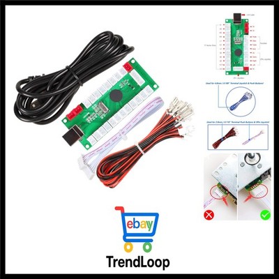 USB Encoder Arcade Joystick Sanwa DIY Kit 5-polig Kabel Pc Spiele Controller