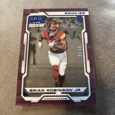 2022 Panini Chronicles Playoff - Blue Brian Robinson Jr. #PMR-25 Rookie Card /99. rookie card picture