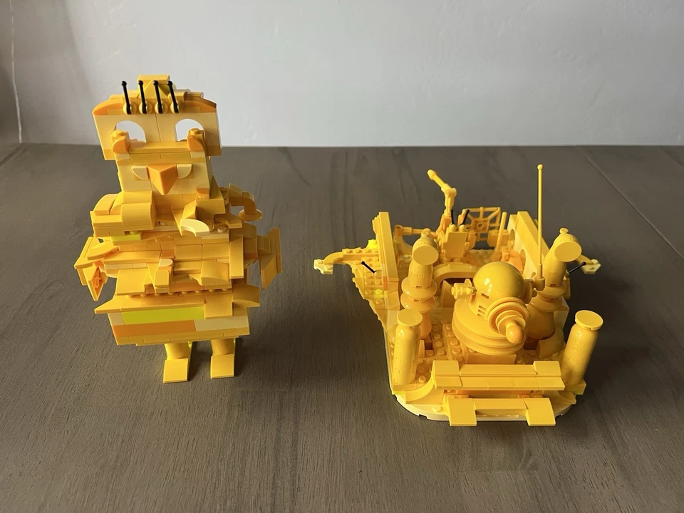 Placa de tijolo LEGOs amarela mista 2 libras 12 oz especialidade incêndio guarda costeira cidade MOC - Imagem 3 de 4