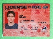2023 Upper Deck Team Canada Juniors License to Ice #LI-4 Zach Dean