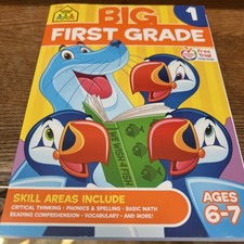 NEW  School Zone "BIG First Grade" Workbook: Math Reading Home School Ages 6-7