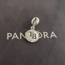 Tampa Bay Rays Baseball Charm Pendant by Pandora S925 Sterling Silver Pre-owned