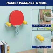 Ping Pong Paddle Wall Holder Rack Stable for Recreation Room Living Room Gym