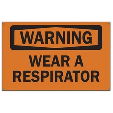 OSHA Respirator Warning Decal 36x60 USA-Made Banner for Business OS-NS-B-60-1...
