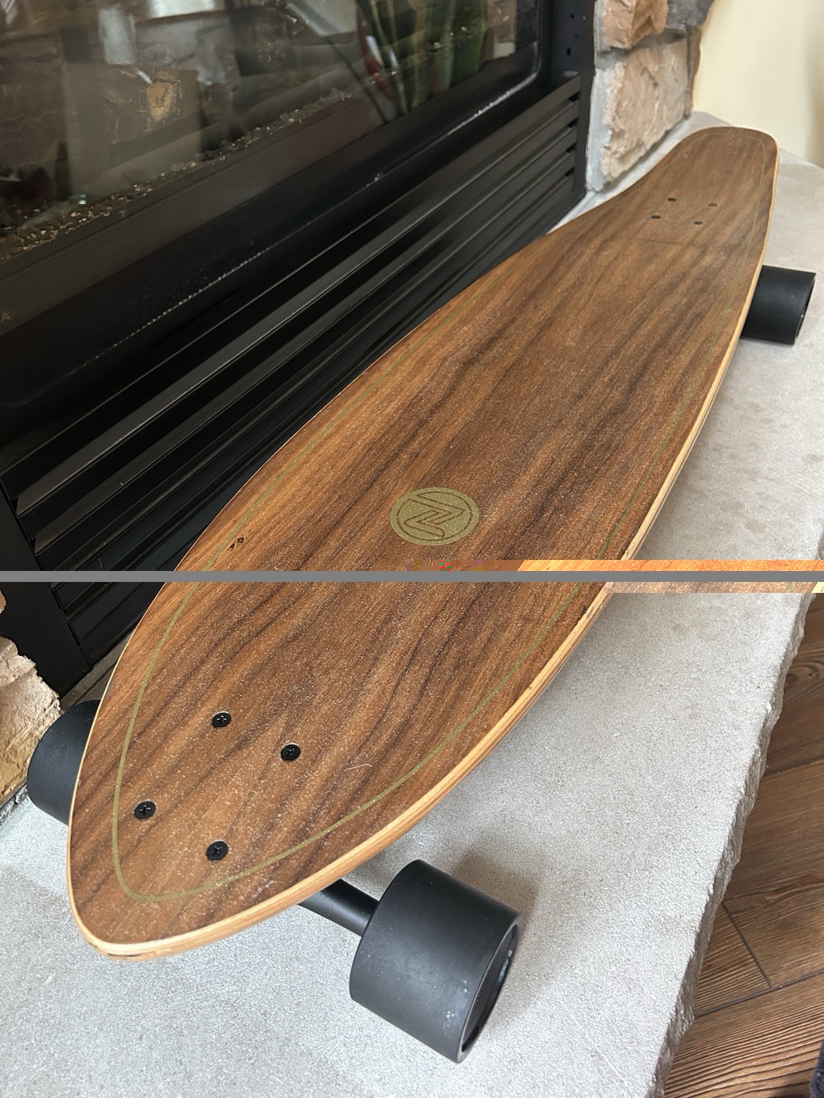Z-Flex Ruins to Roses Roundtail longboard.
