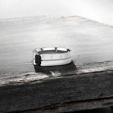 Black Onyx Square Cut Gemstone With 925 Sterling Silver Ring For Men's #A164