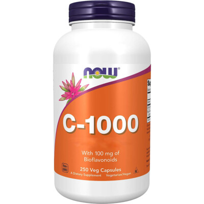 Now Foods, C-1000 mit 100mg Bioflavonoiden, 250 Veg. Kapseln - Blitzversand
