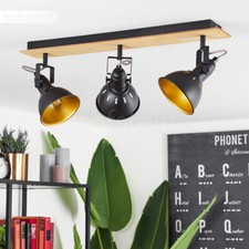 Reflektor sufitowy regulowany vintage lampa kuchenna drewno salon sypialnia lampa