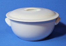 Pillivuyt Covered Handled Soup Bowl White Porcelain France