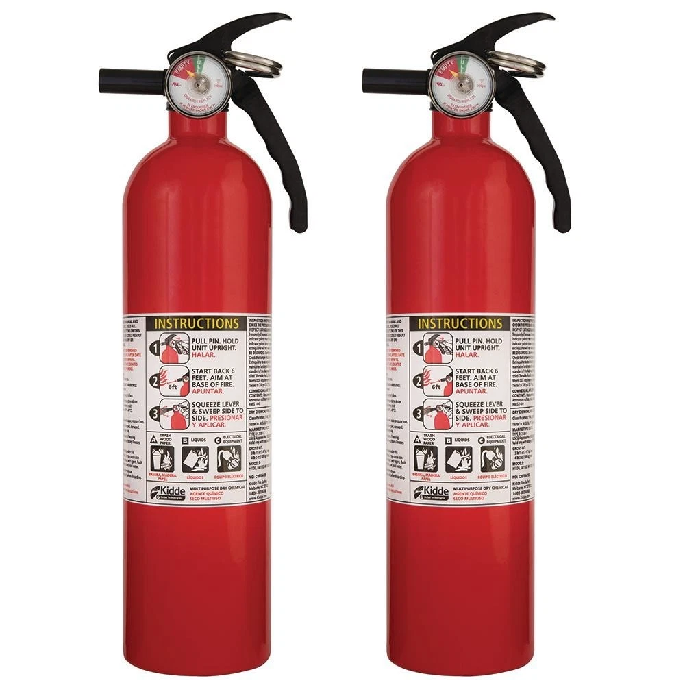 Fire Extinguisher Multi Use Home Office Shop Emergency 1 A 10 B C Kidde 2 Pack