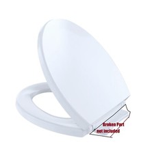 TOTO SS113 01 SoftClose Round Closed-Front Toilet Seat and Lid - White READ PLS