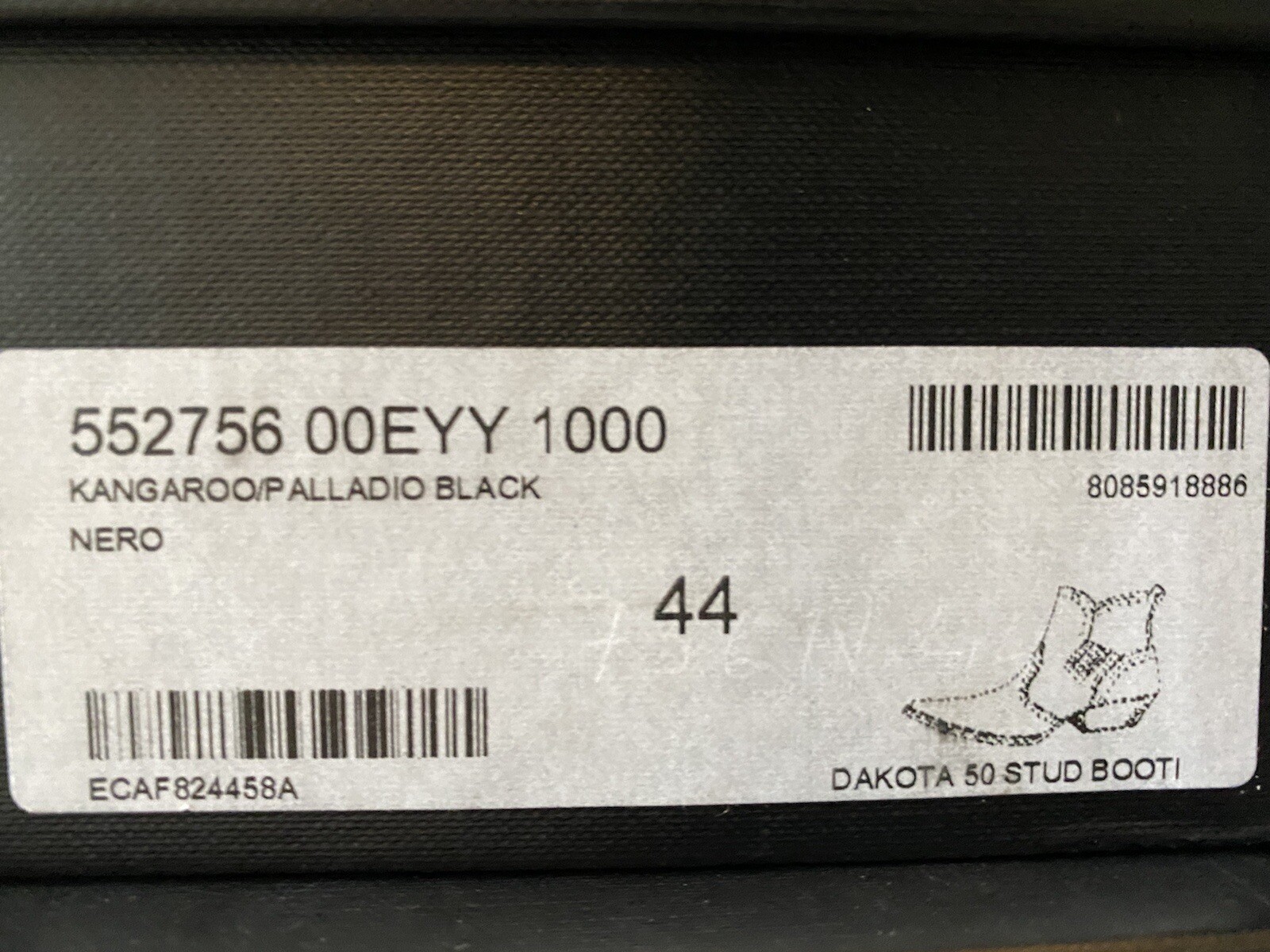 Stivali Saint Laurent in pelle nera con borchie Dakota US 11 $1.500 Made in Italy