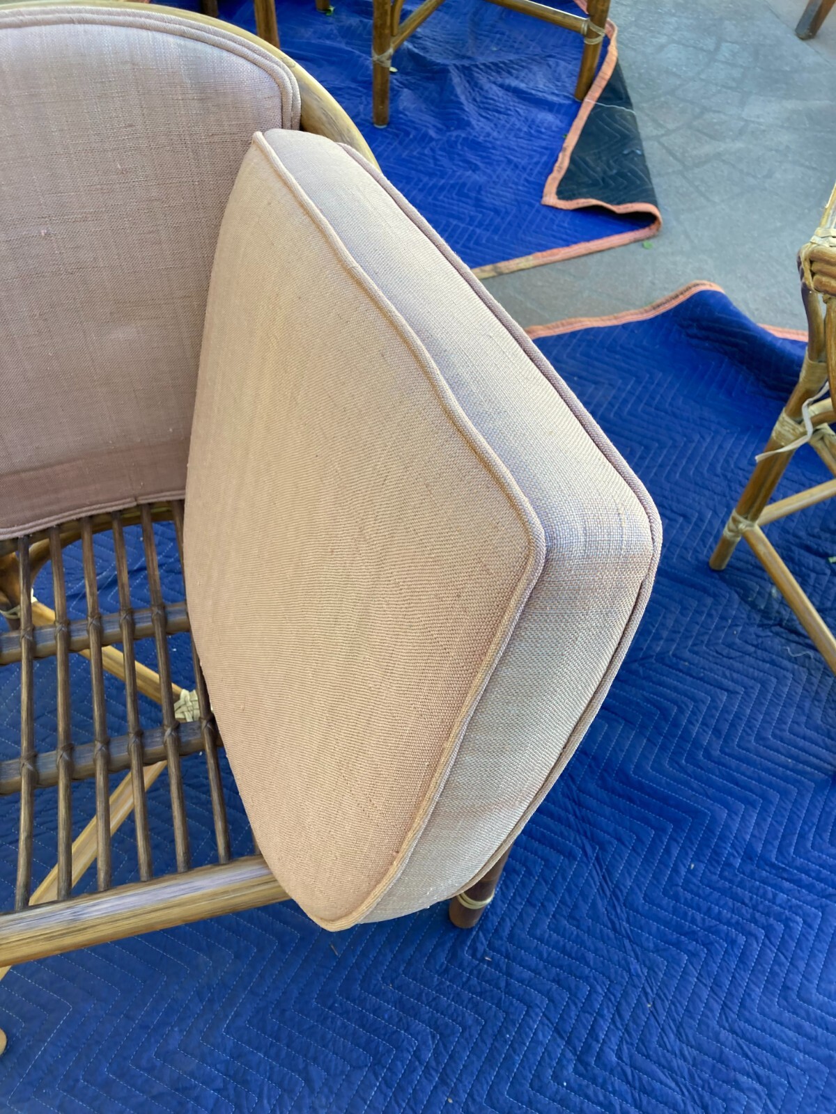 Vintage McGuire Rattan Armchair eBay